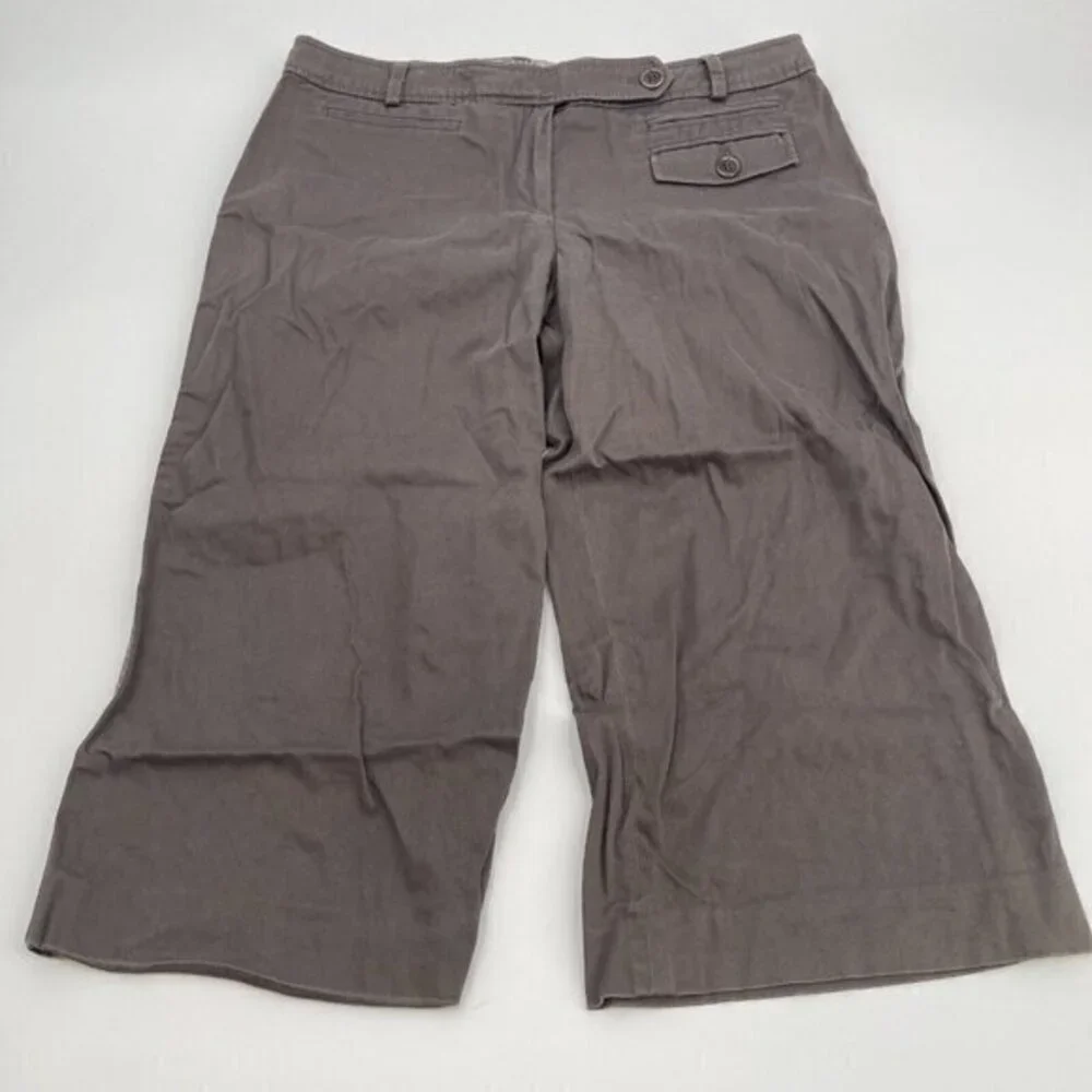 Ted Baker Pants Medium Womens Gray Brown Cropped Pants Regular Size 3 Casual